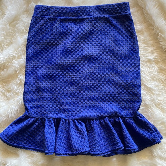 Anthropologie Dresses & Skirts - Anthropologie Postage Stamp Blue Skirt